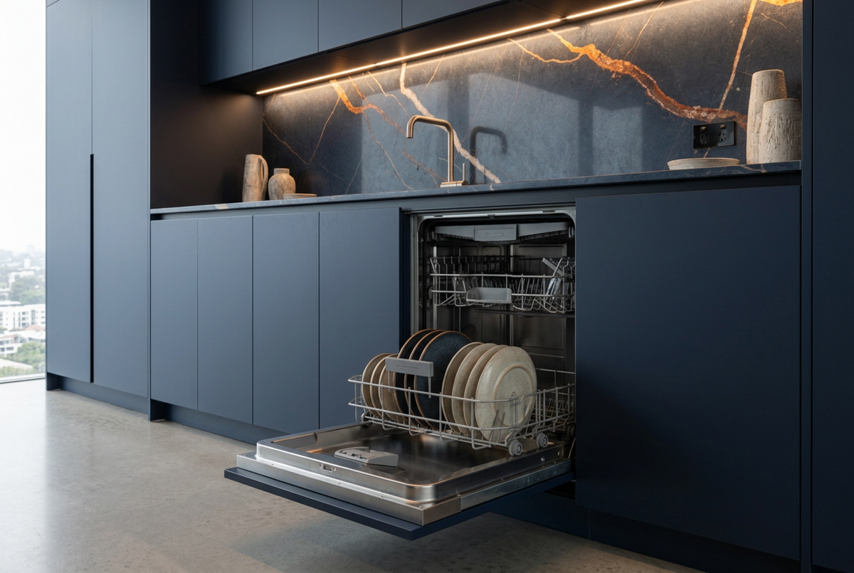 Magellano Navy Penthouse Bespoke Kitchen | TRENZY Spaces