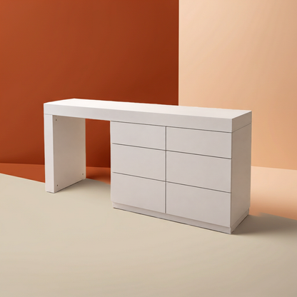 TRENZY Modern Luxury Dresser & Dressing Table – 6 Drawers | Vanity Desk | MDF | 180cm | 5 Colours | SA