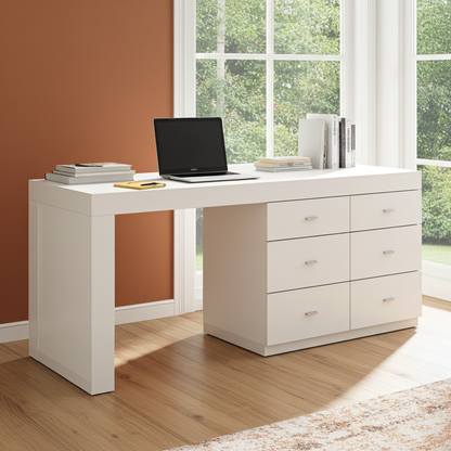 TRENZY Modern Luxury Dresser & Dressing Table – 6 Drawers | Vanity Desk | MDF | 180cm | 5 Colours | SA