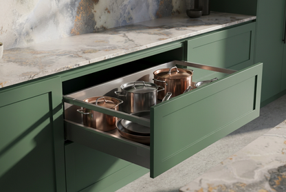Thunderstorm L-Shape Peninsula Bespoke Kitchen | TRENZY Spaces