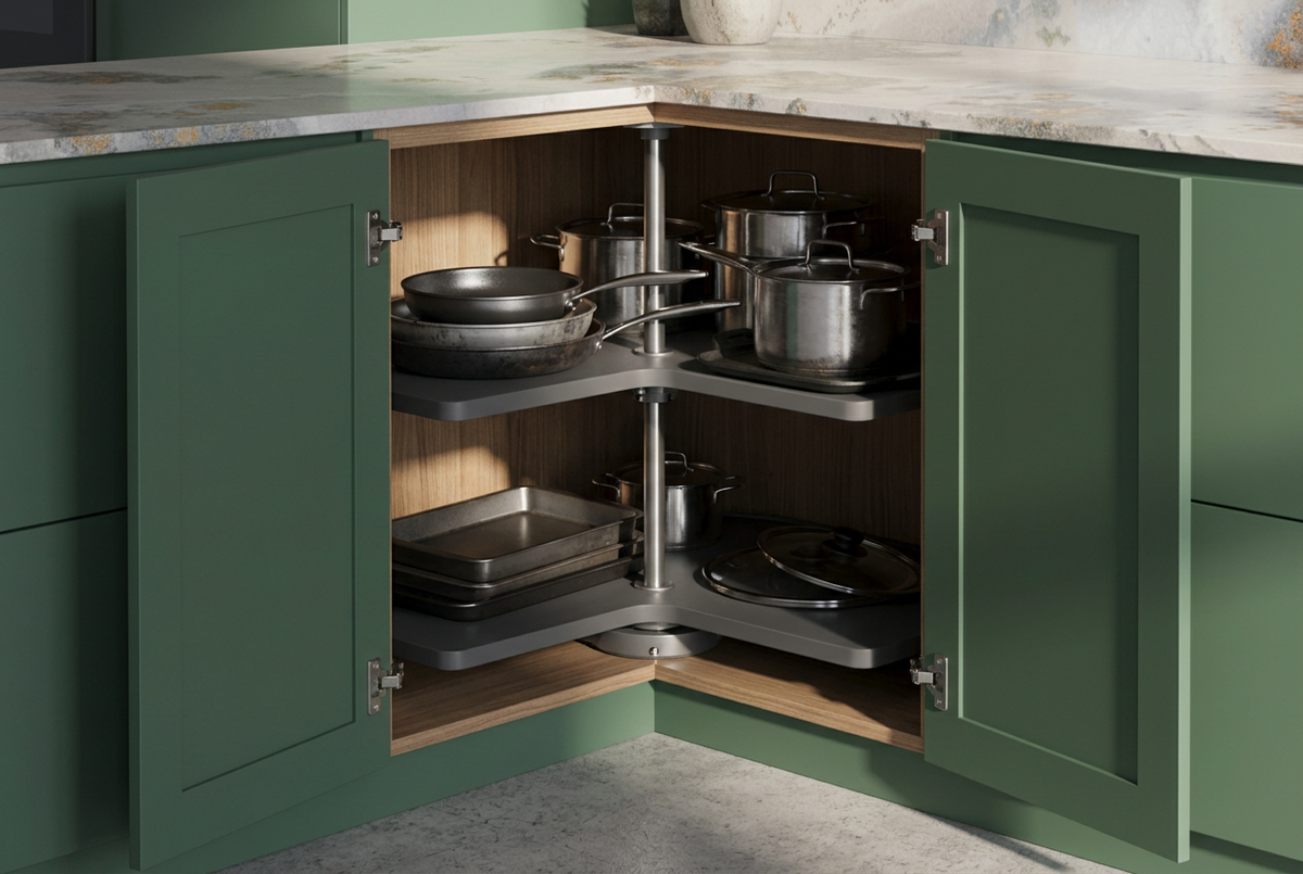 Thunderstorm L-Shape Peninsula Bespoke Kitchen | TRENZY Spaces