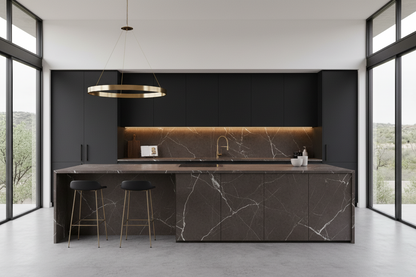 Pietra Grey Bespoke Kitchen | TRENZY Spaces Bespoke Kitchen - front view