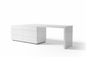 Plain ecommerce image of gloss-white waterfall dresser
