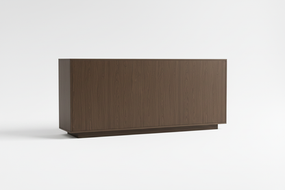 Rear view of smoked oak sideboard