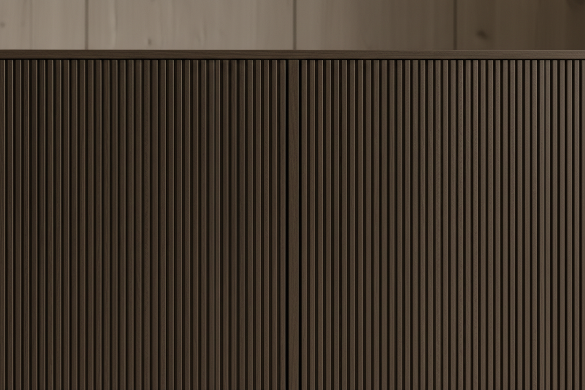 Smoked oak fluted detail