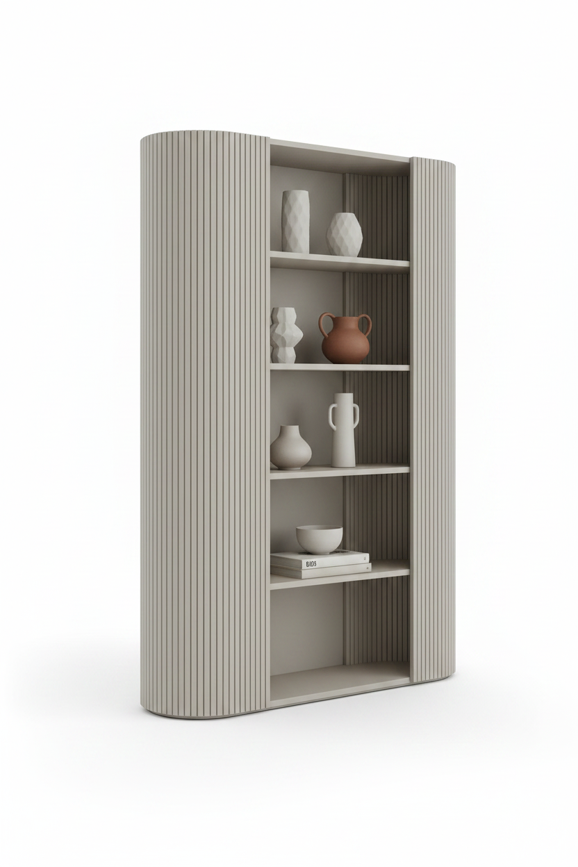 Tall Fluted Shelf Unit Hero