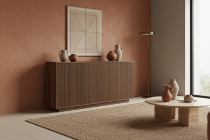 Terracotta walnut sideboard lifestyle