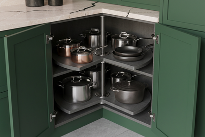 Thunderstorm corner cupboard with Lazy Susan