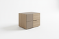 TRENZY Bedside Pedestal with 2 Drawers — Muidan & Kalstard Oak Bedside Pedestal - front view