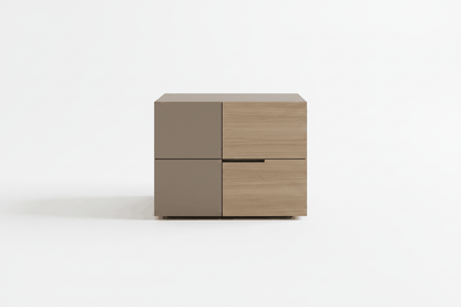 TRENZY Bedside Pedestal with 2 Drawers — Muidan & Kalstard Oak Bedside Pedestal - installed