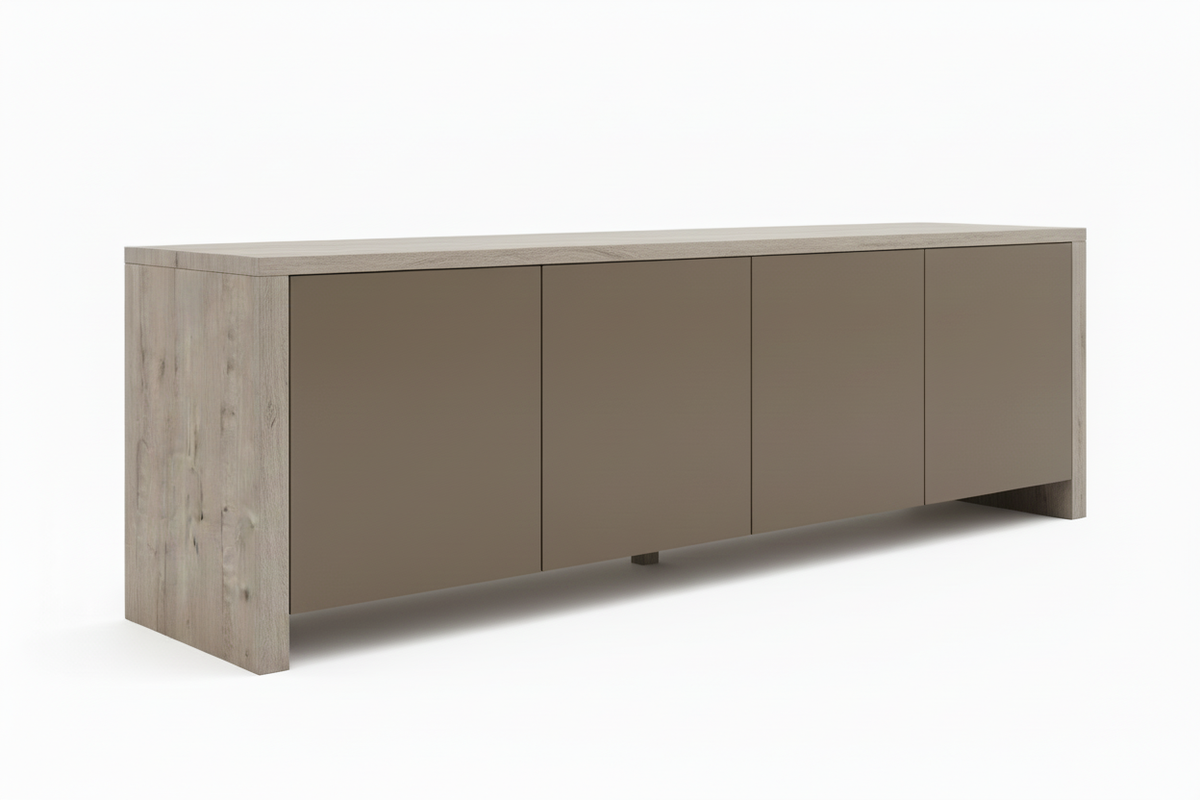 TRENZY BLOCK 4-Door Sideboard — Wide Buffet Cabinet Sideboard - front view