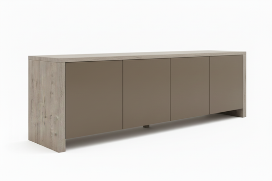 TRENZY BLOCK 4-Door Sideboard — Wide Buffet Cabinet Sideboard - front view