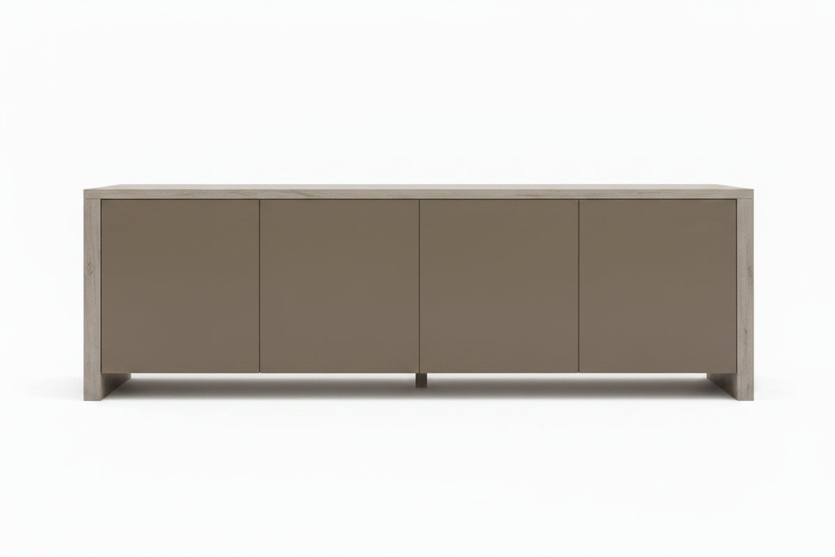 TRENZY BLOCK 4-Door Sideboard — Wide Buffet Cabinet Sideboard - installed