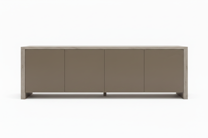 TRENZY BLOCK 4-Door Sideboard — Wide Buffet Cabinet Sideboard - installed