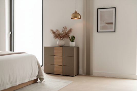 TRENZY BLOCK 9-Drawer Wide Chest of Drawers Chest of Drawers - angle view