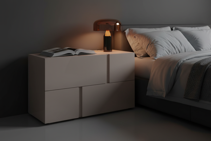TRENZY Block Bedside Pedestal Pair – Bellavista Gloss Bedside Pedestal - close-up detail