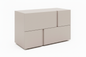 TRENZY Block Bedside Pedestal Pair – Bellavista Gloss Bedside Pedestal - front view