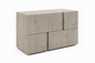 TRENZY BLOCK Bedside Pedestal Pair – Brookhill Veneer Bedside Pedestal - front view