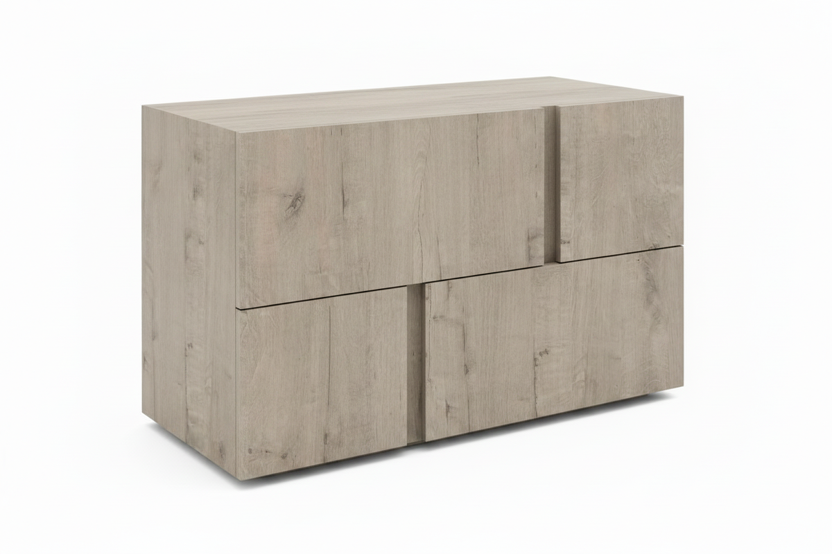 TRENZY BLOCK Bedside Pedestal Pair – Brookhill Veneer Bedside Pedestal - installed