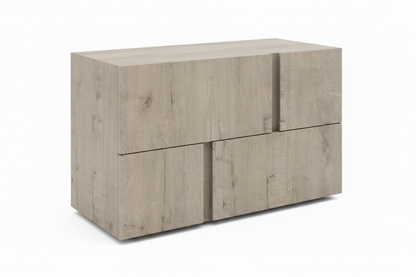 TRENZY BLOCK Bedside Pedestal Pair – Brookhill Veneer Bedside Pedestal - installed