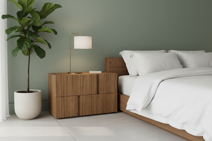 TRENZY BLOCK Bedside Pedestal Pair | Laredo Bedside Pedestal - angle view