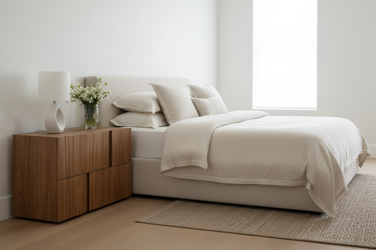 TRENZY BLOCK Bedside Pedestal Pair | Laredo Bedside Pedestal - close-up detail