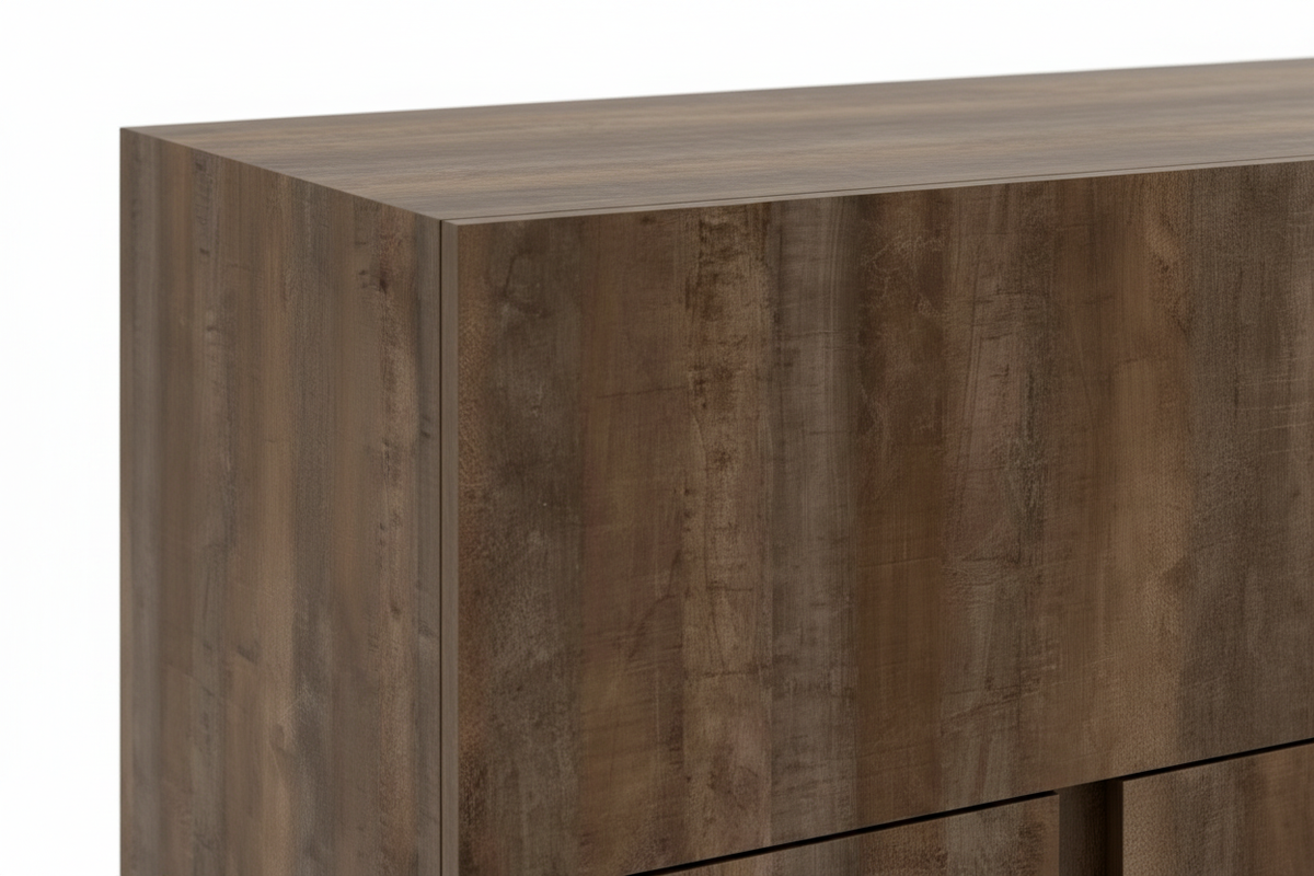 TRENZY Block Bedside Pedestal Pair – Napoca Veneer Bedside Pedestal - close-up detail