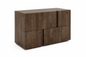 TRENZY Block Bedside Pedestal Pair – Napoca Veneer Bedside Pedestal - front view