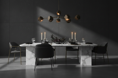 TRENZY BLOCK Charcoal Velvet Dining Chair Dining Chair - installed