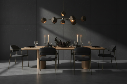 TRENZY BLOCK Charcoal Velvet Dining Chair Dining Chair - shown in context