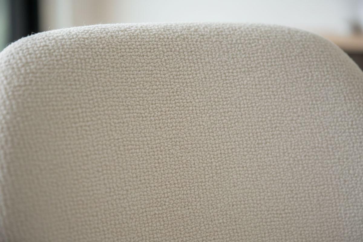 TRENZY BLOCK Cream Boucle Dining Chair Dining Chair - styled in room