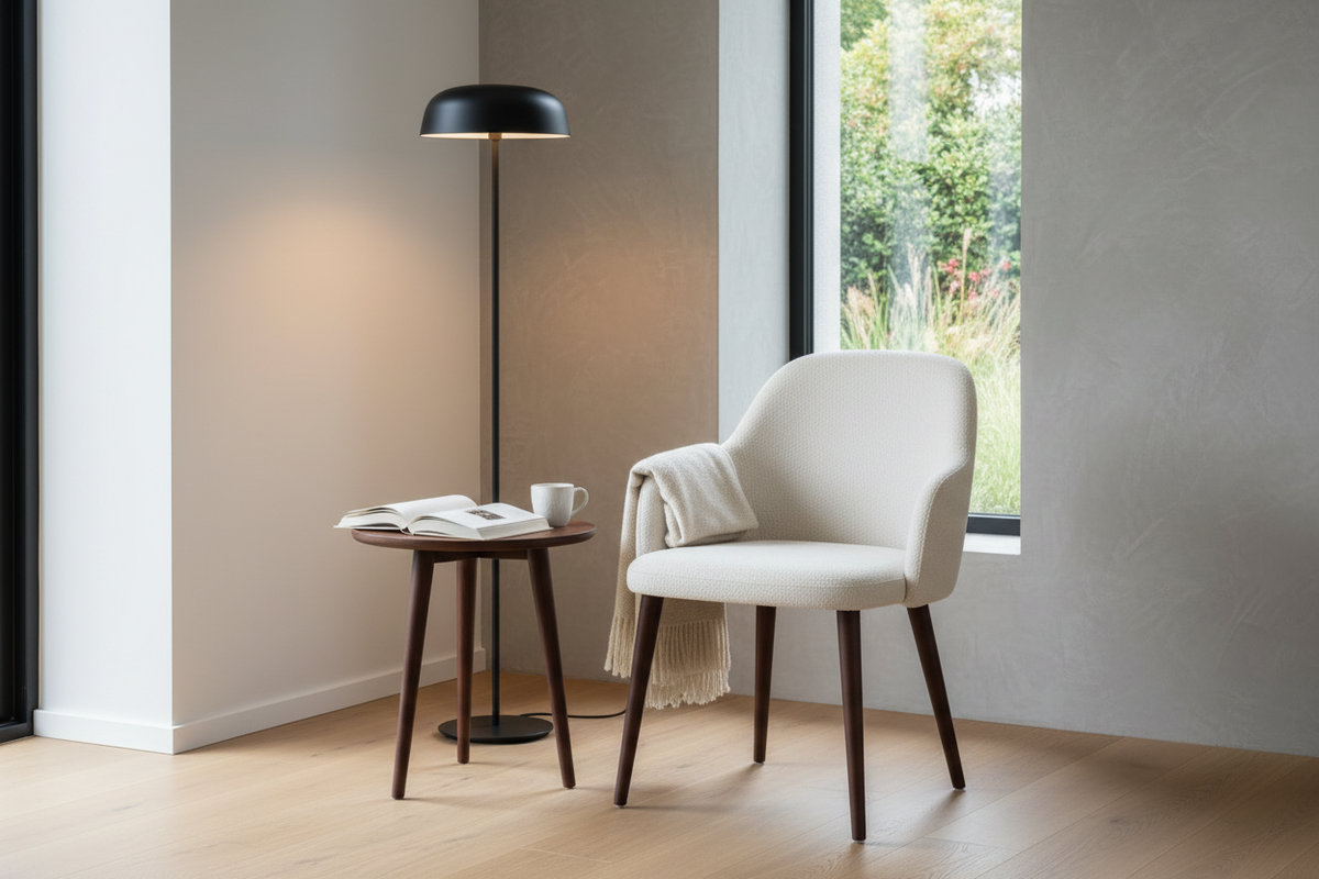 TRENZY BLOCK Cream Boucle Dining Chair Dining Chair - view 8