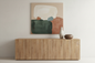TRENZY BLOCK Credenza 4-Door — Modular Low-Profile Storage | 2400mm | Premium MDF | SA Credenza - front view