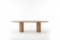 TRENZY BLOCK Oval Fluted Dining Table — 6 Seater Dining Table - shown in context