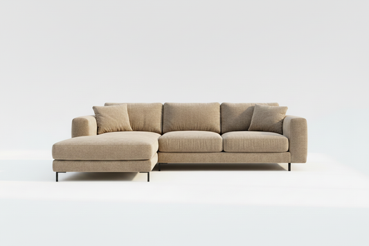 TRENZY Boucle Sectional Sofa — Beige - Sofa by Trenzy Spaces - view 1