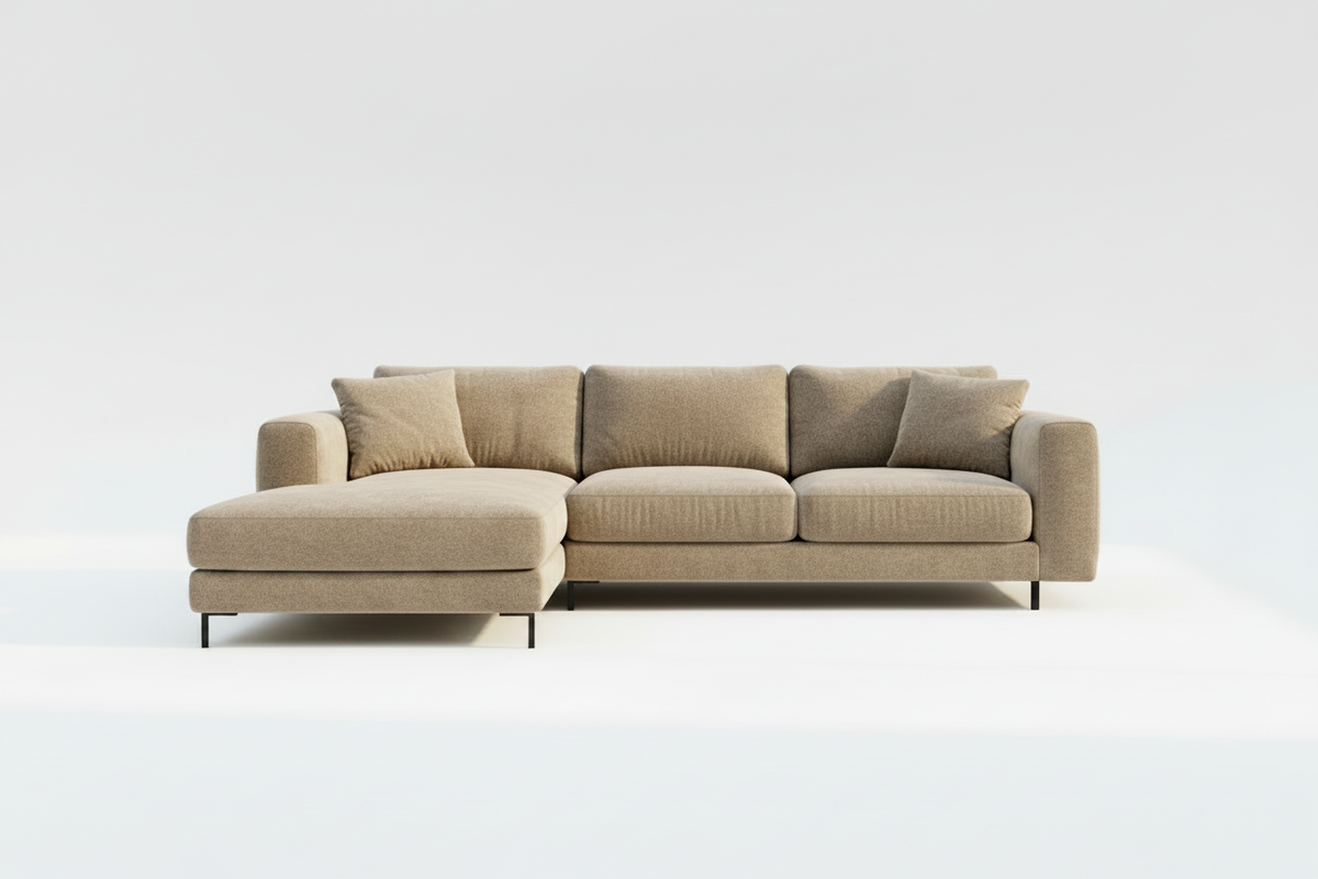 TRENZY Boucle Sectional Sofa — Beige - Sofa by Trenzy Spaces - view 5