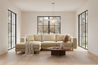 TRENZY Boucle Sectional Sofa — Cream - Sofa by Trenzy Spaces - view 2