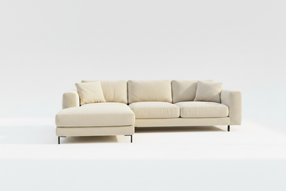 TRENZY Boucle Sectional Sofa — Cream - Sofa by Trenzy Spaces - view 3