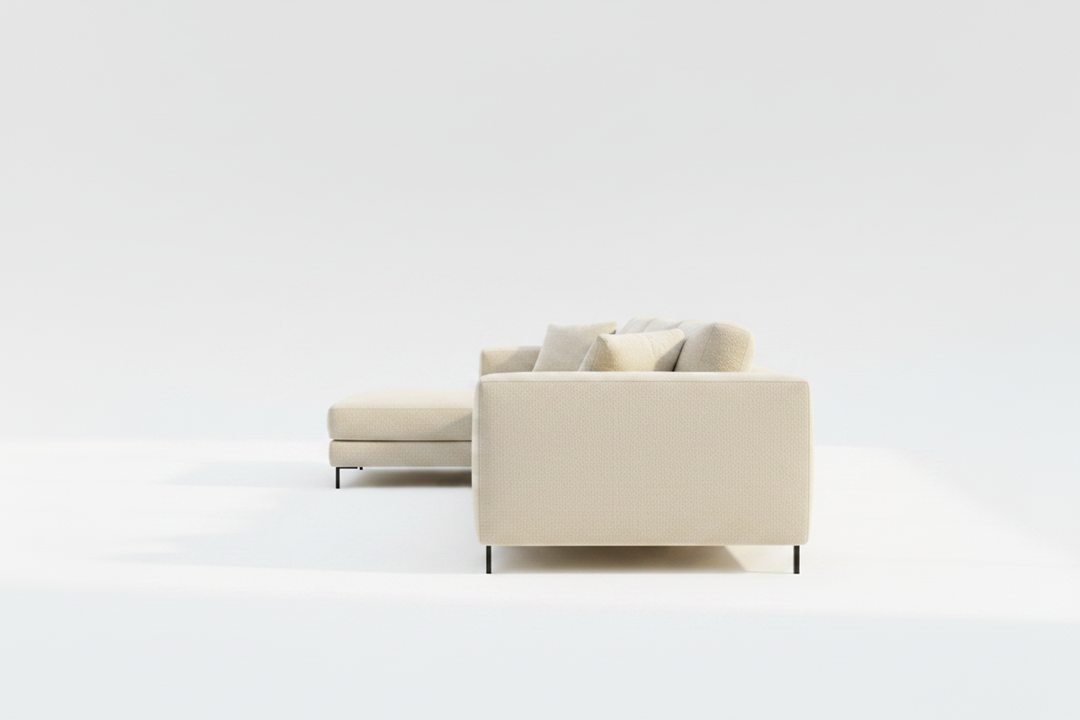 TRENZY Boucle Sectional Sofa — Cream - Sofa by Trenzy Spaces - view 4