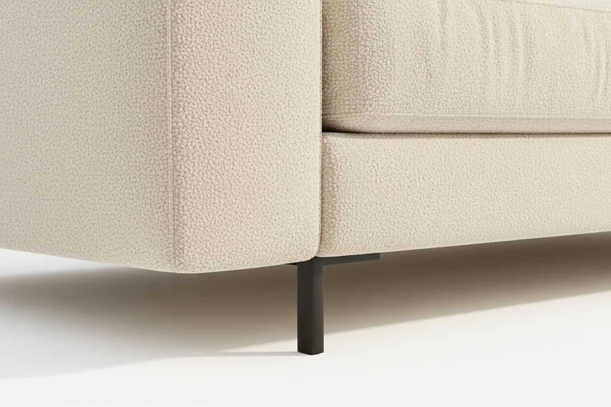 TRENZY Boucle Sectional Sofa — Cream - Sofa by Trenzy Spaces - view 5