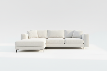 TRENZY Boucle Sectional Sofa — White - Sofa by Trenzy Spaces - view 1