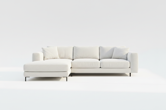 TRENZY Boucle Sectional Sofa — White - Sofa by Trenzy Spaces - view 1