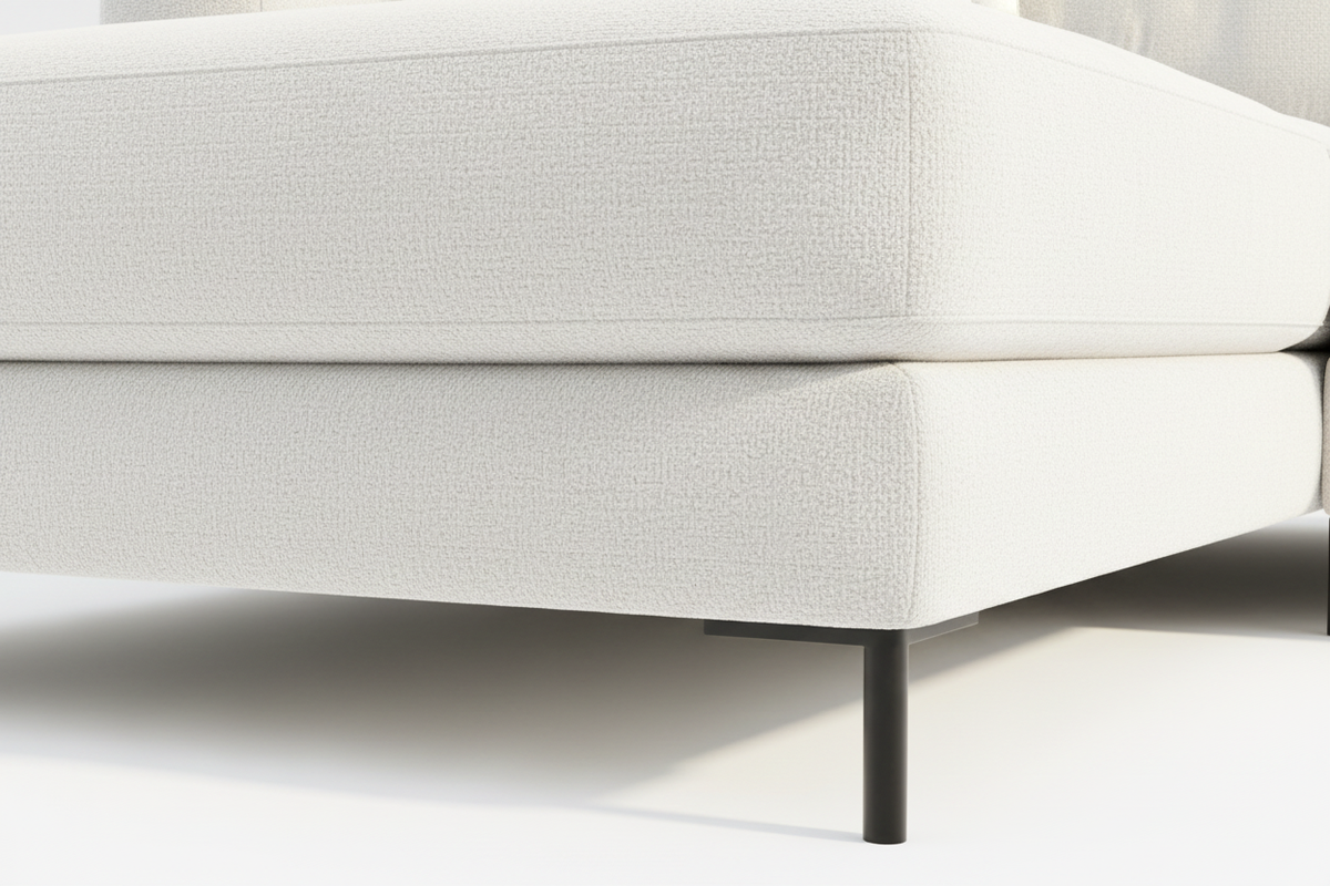 TRENZY Boucle Sectional Sofa — White - Sofa by Trenzy Spaces - view 3