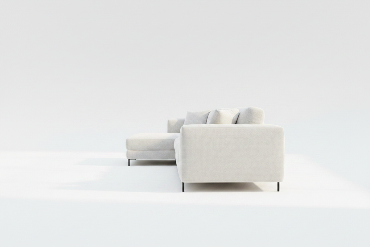 TRENZY Boucle Sectional Sofa — White - Sofa by Trenzy Spaces - view 4