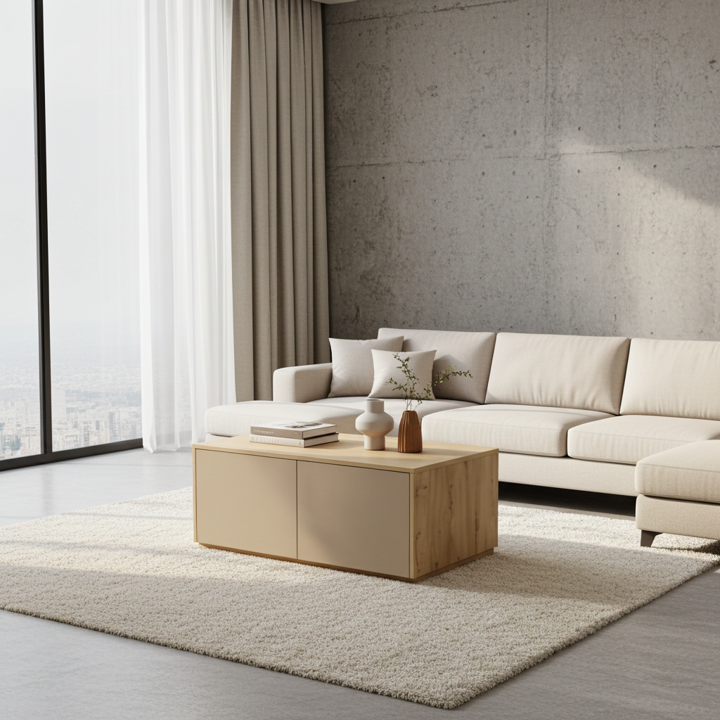 TRENZY Congo Brok Multi-Colour Coffee Table with Storage | Customisable Modern Living Room Table | TRENZY Spaces - Lounge