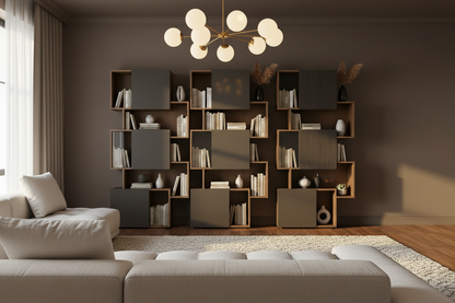 Walnut Charcoal — Living Room Lifestyle