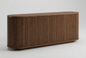 Walnut-colour rounded fluted sideboard
