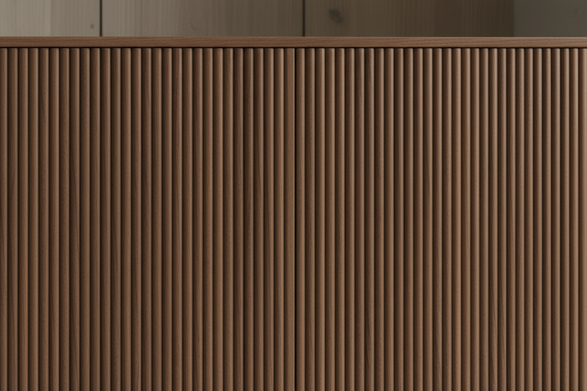 Walnut half-round fluted swatch