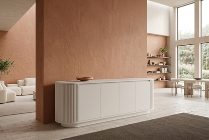 White Gola sideboard terracotta view