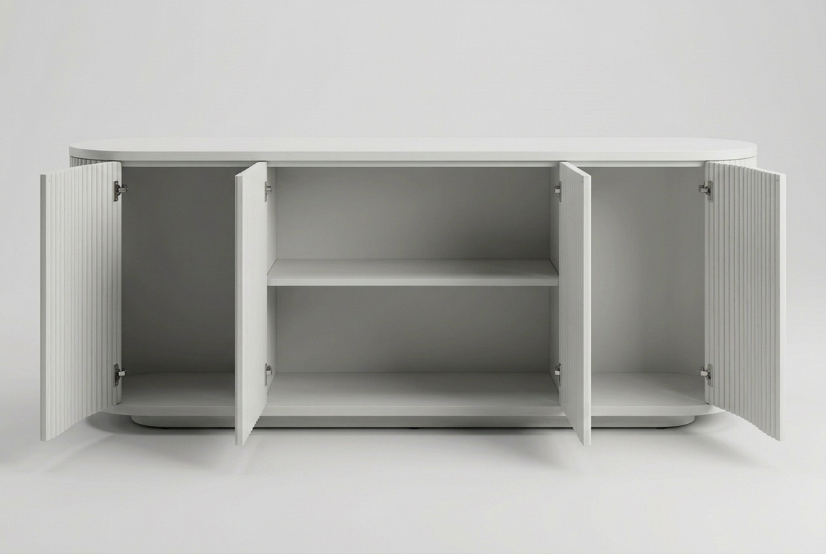 White open-door construction correction